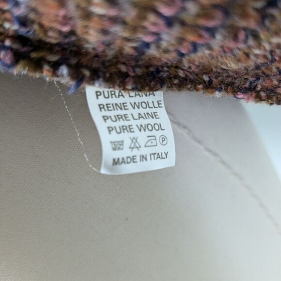 Vtg Wool Cardigan Sweater L Brown 90s Plaid Chunky Knit Button Pocket Heritage - Picture 12 of 14